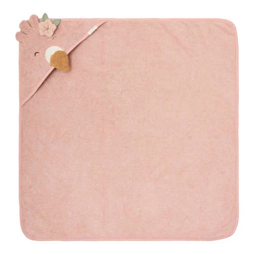 Little Dutch badcape Flamingo - Roze - 75 x 75 cm