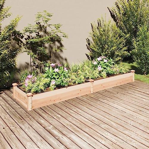 Verhoogd houten bloembed voor tuin en terras