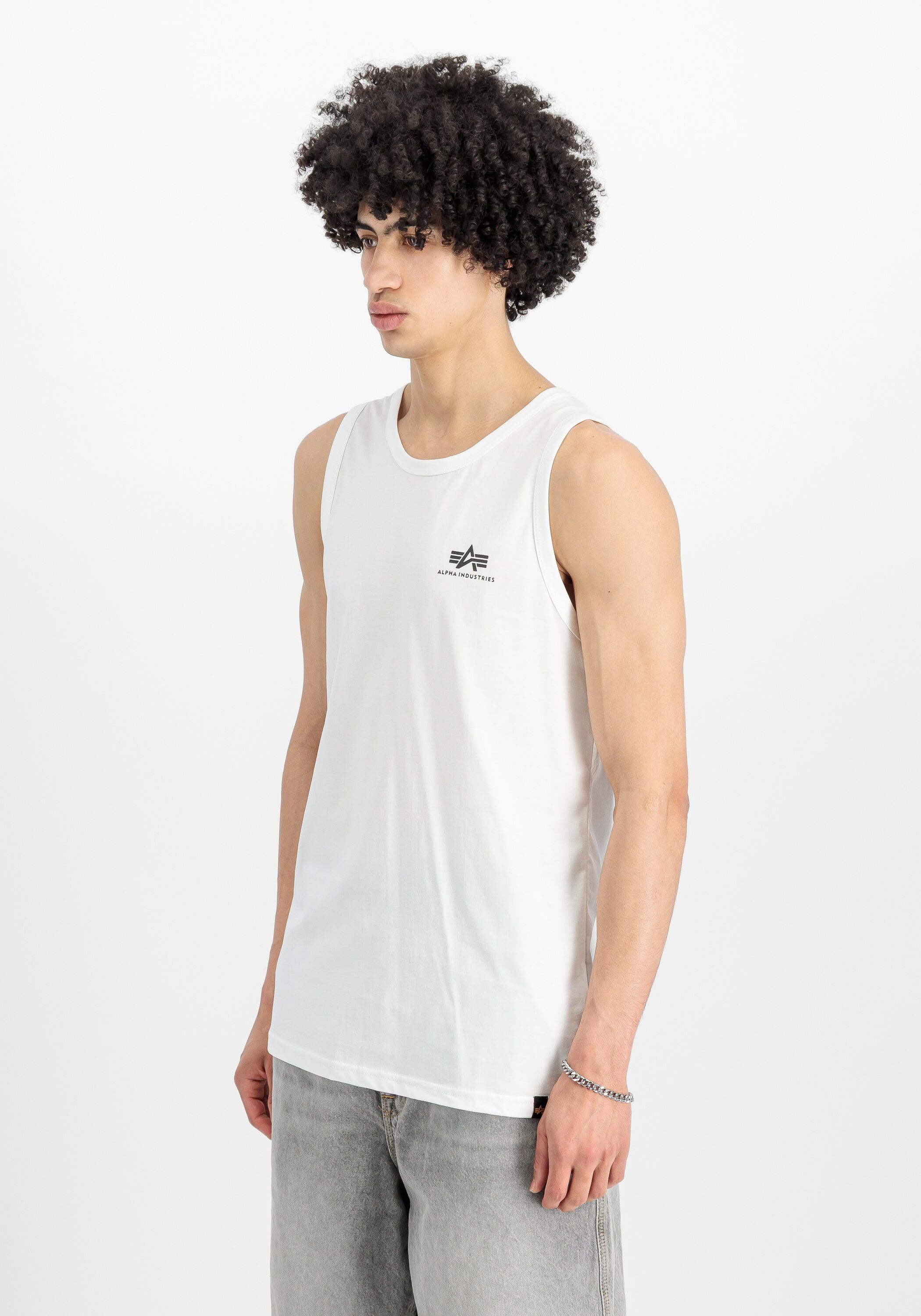 Muscleshirt ALPHA INDUSTRIES "Basic SL Tank", Herren, Gr. XXL, weiss (weiß), Obermaterial: 100% Baumwolle, Shirts Muscleshirt weiß XXL
