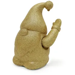 Dekoration Winke-Wichtel Mea-Living Glitzer goldfarben, 12x16.5x9 cm