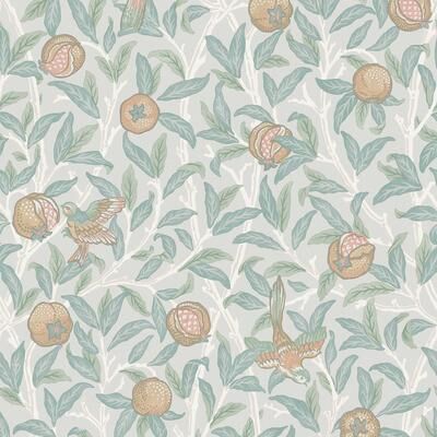William Morris at Home William Morris Bird & Pomegranate Duck Egg Wallpaper