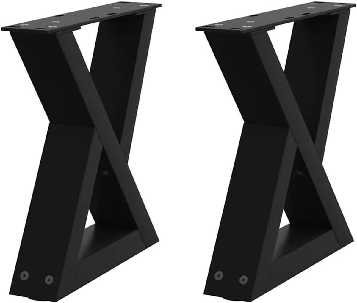 Tafelpoten Set Zwart Onderstel voor Meubels 40 x 30 cm