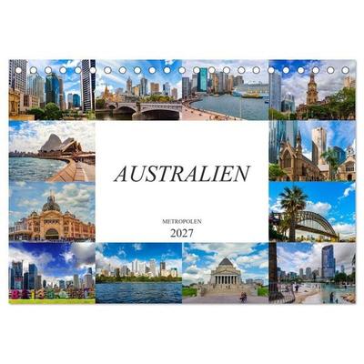 Australien Metropolen (Tischkalender 2027 DIN A5 quer), CALVENDO Monatskalender