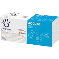 Papernet C-Falz, 2-lg Zellstoff, 23x23 c, Haushaltspapier, Weiss