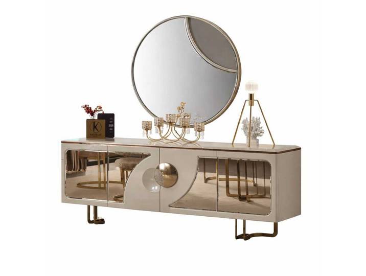 JVmoebel Sideboard Luxuriöses Sideboard mit Spiegel Modernes Design Stilvoller Möbel, Made in Europa