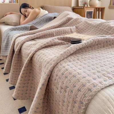 Uplift Picks 3 Layer Cotton Gauze Blanket Lightweight Pure Cotton Throw rose Taupe 200x230cm 1 Pc