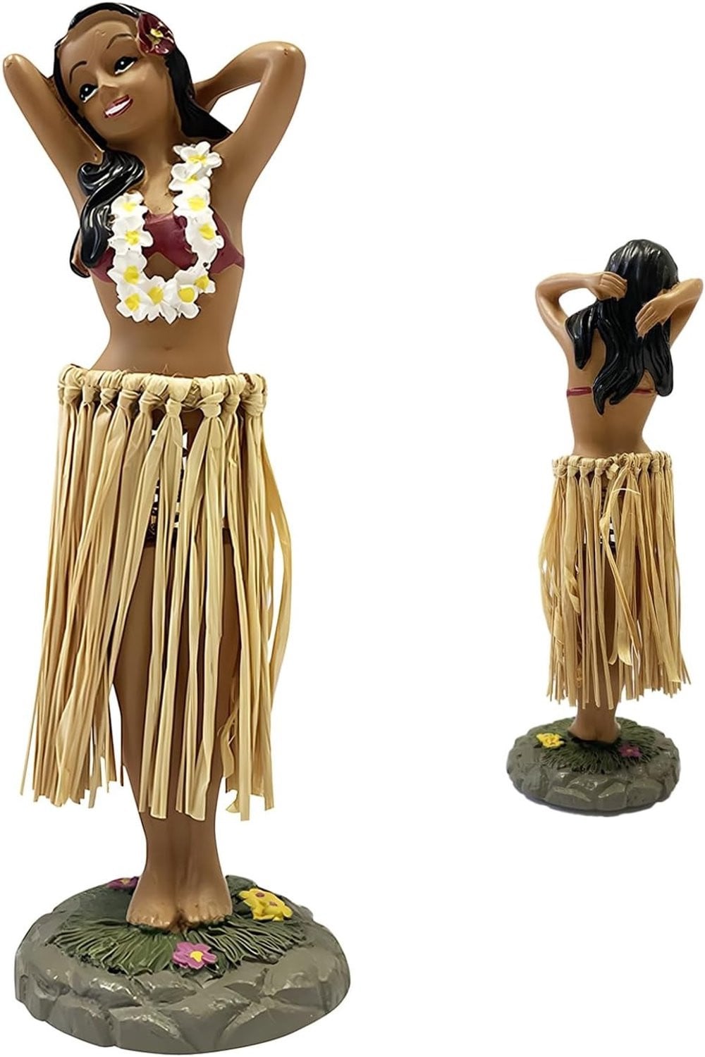 Hula Danser Figuur voor Dashboard - Wobbelend Hula Meisje Decoratie voor Auto, Bureau en Kantoor