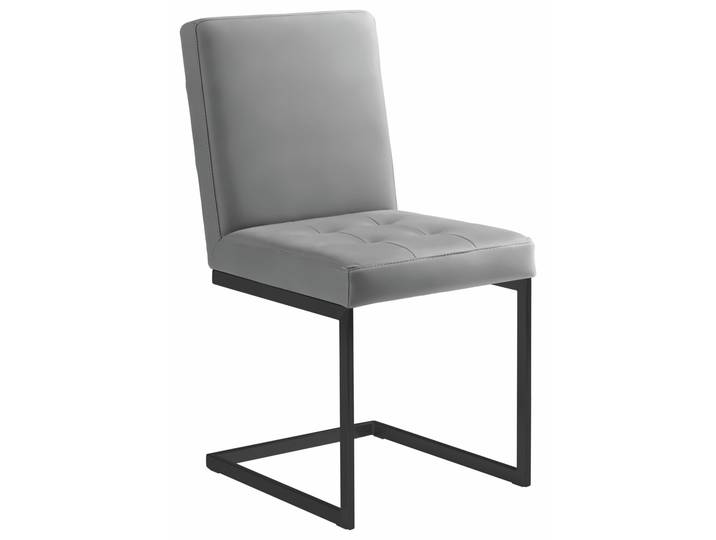 Moderano Freischwinger-Stuhl LUPO II, Hellgrau, Stoff