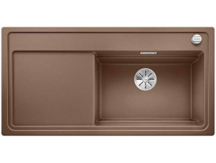 BLANCO Zenar XL 6 S DampfgarPlus, Küchenspüle, Silgranit PuraDur Muskat; Silgranit PuraDur Muskat; 524080, Infino-Ablaufsystem und Ablauffernbedienung, Becken rechts