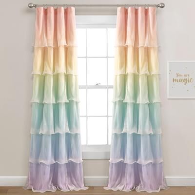 "Lush Decor Rainbow Ombre Nerina Window Curtain Panels - 84"" x 36"""