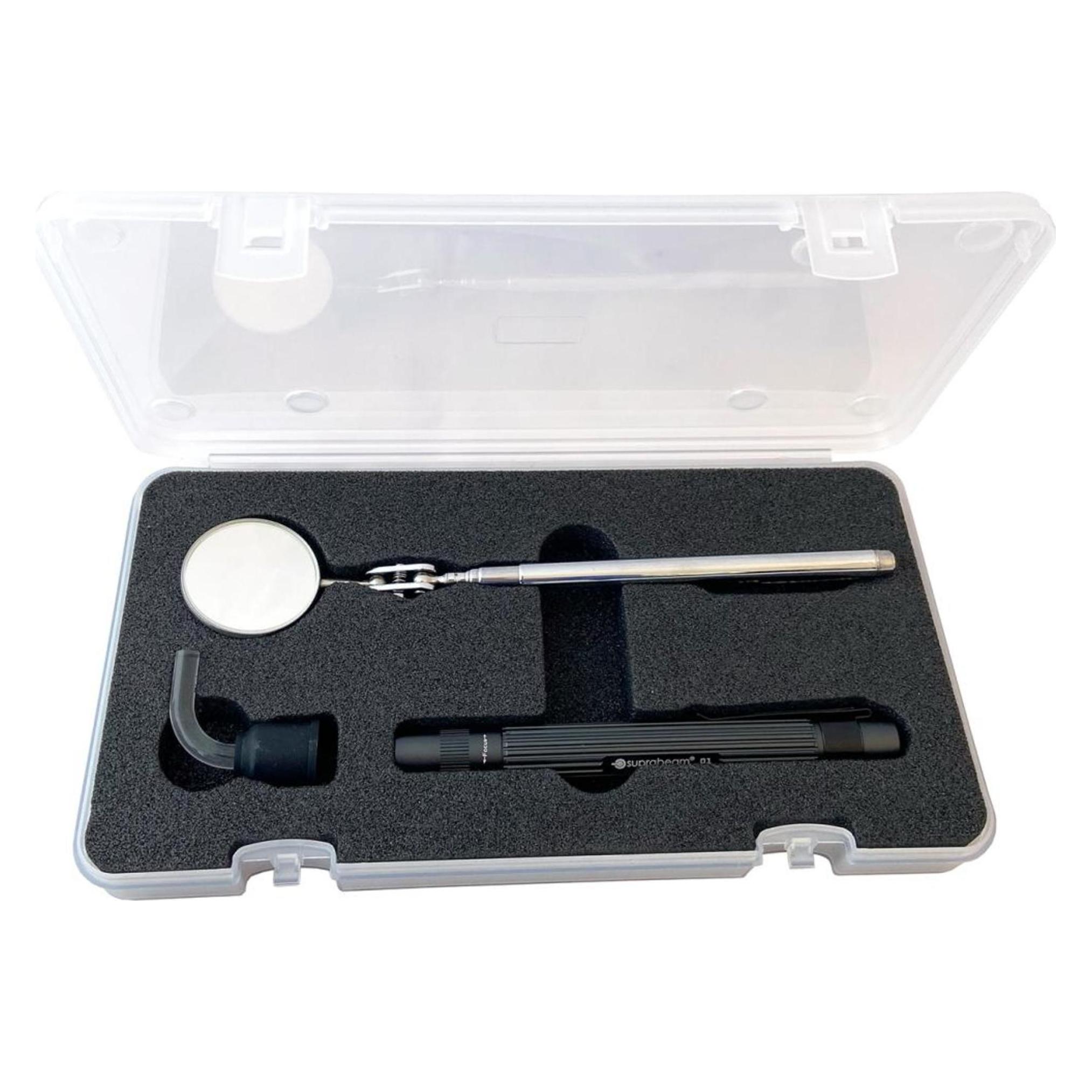 Magni Suprabeam Inspektionsset (3-teilig, Inspektionsspiegel mit Magnetheber/Taschenlampe/Lichtumlenker, W (4030884610107)