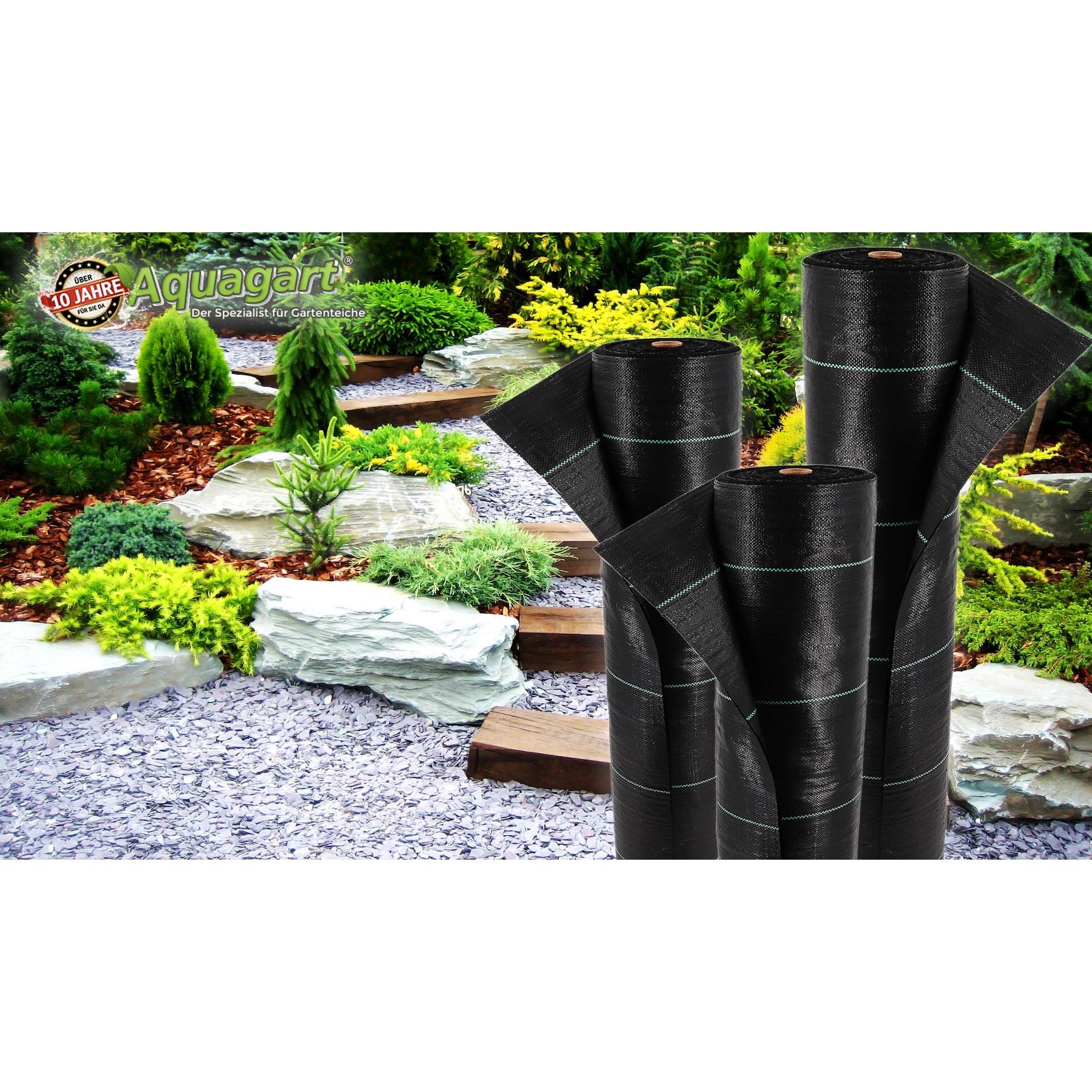 Aquagart 144m² Bodengewebe Unkrautfolie Mulchfolie 100g 1,65m breit