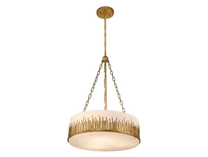 Elstead Lighting Hängeleuchte Quintiesse, Goldfarben, Metall, Glas, 53.3x113 cm, höhenverstellbar, Lampen & Leuchten, Innenbeleuchtung, Hängeleuchten, Pendelleuchten