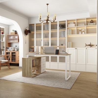 Timechee Contemporary Corner Desk with Storage Solutions - Available in Various Colors