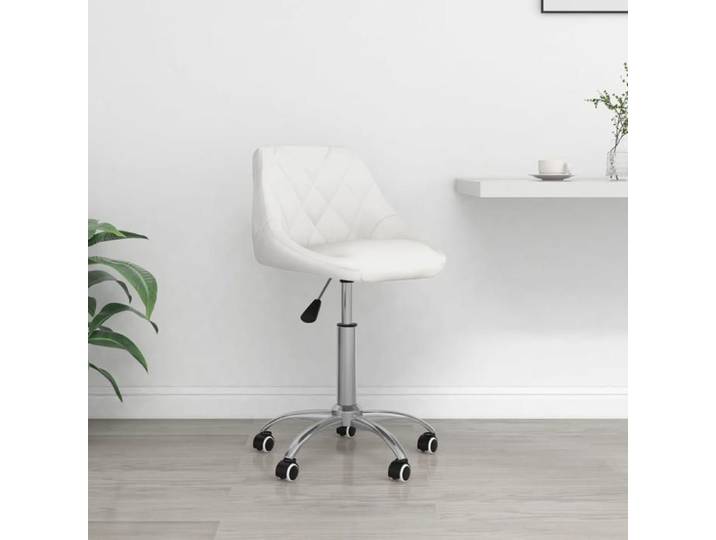 Chaise de Bureau Pivotante Chaise d'Ordinateur Siège de Bureau Fauteuil d'Ordinateur Intérieur Hauteur Réglable Blanc 335189