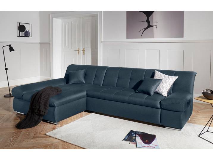 DOMO collection MONA 297x173 cm, modern & komfortabel, optional mit Komfortfunktionen whlw. mit Bettfunktion, L-Form