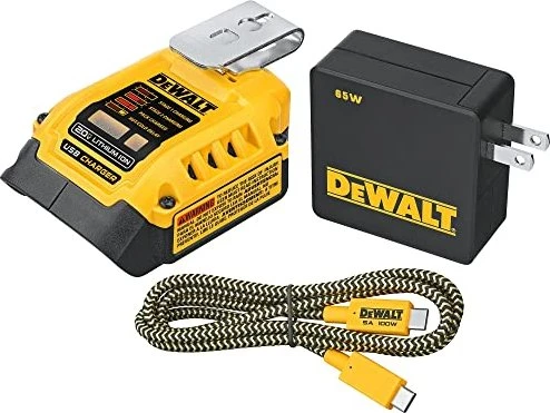 Dewalt Kombi-Ladegerät DCB094K, mit Powerbank-Funktion (schwarz/gelb, für alle 18 Volt XR und 54 Volt XR FLEXVOLT Akkus)