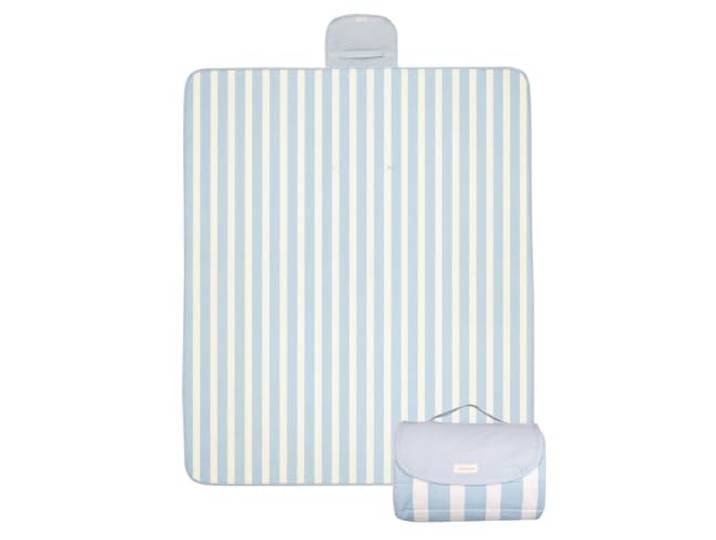 Toddlekind Premium Spielmatte Indoor & Outdoor, Bio-Baumwolle, Mykonos Gesteppte Bio-Baumwolle, wasserabweisend, rutschfest und wendbar, mit Tragegriff für drinnen, draußen und Picknicks.