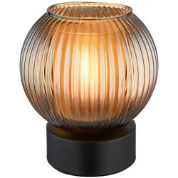 Tischlampe Nachttischlampe Tischleuchte Retro Glas Wohnzimmerlampe petrol H 17 cm