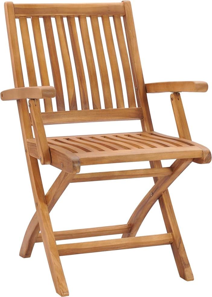 vidaXL Klappstühle, 4 Stück, Massivholz Teakholz