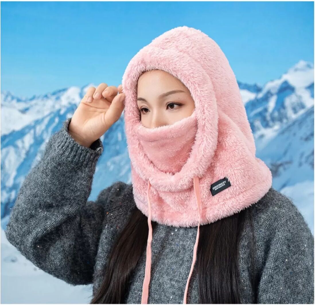 INF Thermische Fleece Fahrrad Sturmhaube - Winddichte Winter Balaclava für Outdoor-Sportarten Rosa