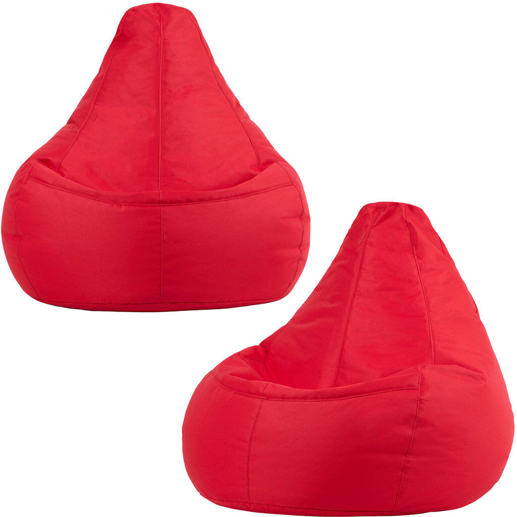 icon Dalton Medium Beanbag Outdoor Black Set of 2 Red Medium