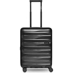 Bergpfeil Travel 4-Rollen Kabinentrolley S 55 cm mit Dehnfalte, Koffer, Schwarz