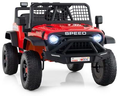 Costway 24V Ride On Car for Kids with Parent Remote Control and Music-Red