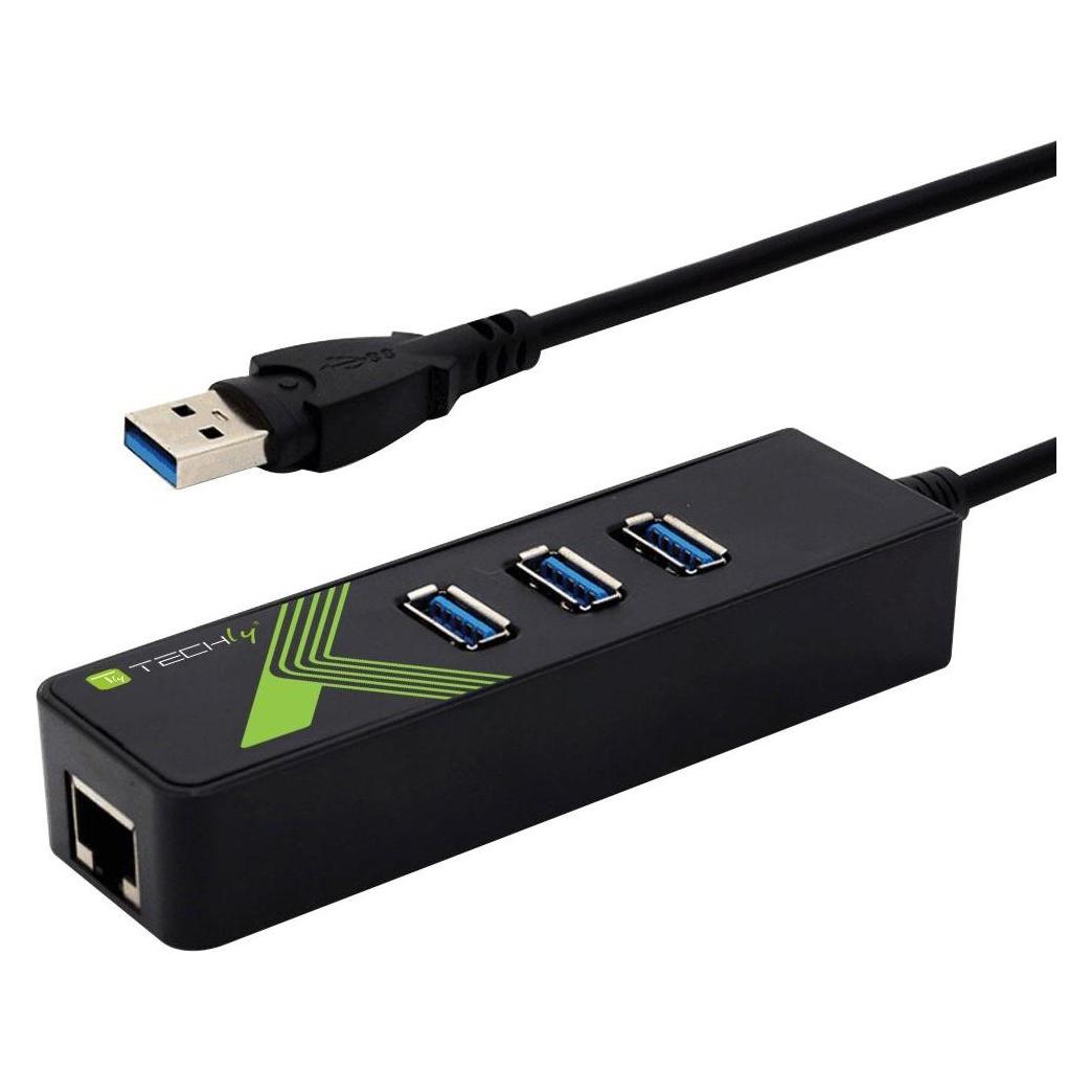 Techly IDATA-USB-ETGIGA-3U2 (USB-A, 4 Ports) (IDATA-USB-ETGIGA-3U2)