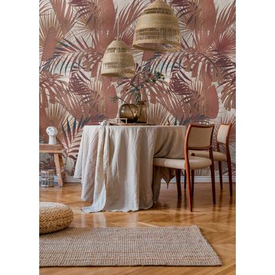 Fototapete LIVING WALLS "Metropolitan Stories. Travel Styles. Tapete Dschungel-Motiv", braun (rotbraun beige), B:1,59m H:0,01m L:2,8m, Vinyl, Vlies, Tapeten, Fototapete Dschungel Pflanzen Blätter Tapeten Wohnzimmer Schlafzimmer