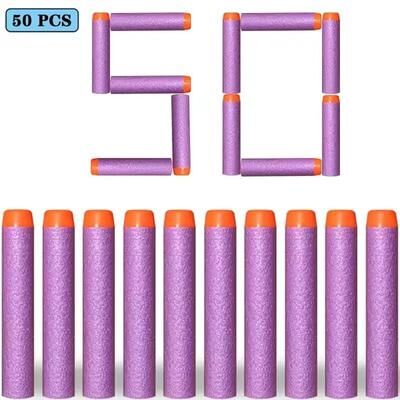Uplifted Finds Refill Darts Bullets For Nerf N Strike Elite Series Blasters 50 Pcs Purple