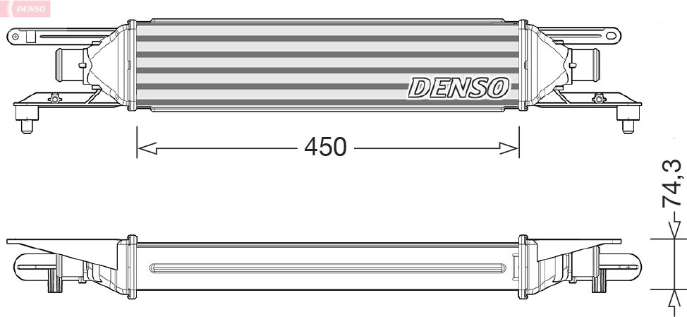 Denso Ladeluftkühler Dit09104 Für Fiat / Lancia
