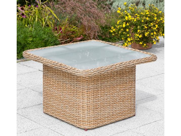 Gartentisch MERXX Duplex Tisch , beige (natur), B:71cm H:61,5cm T:72cm, Tische, Gartentisch, 71x72 cm