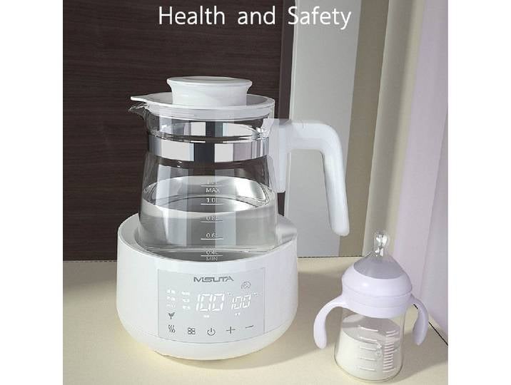Bouilloire électrique 1,2 L, bouilloire à température contrôlée pour la maison, théière en verre pour le bureau, maintien au chaud automatique, multifonction, 600W