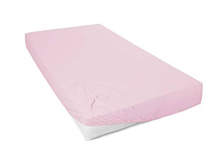 Primera Mako-Feinjersey-Spannbetttuch, rosé, 100x220-120x200 cm