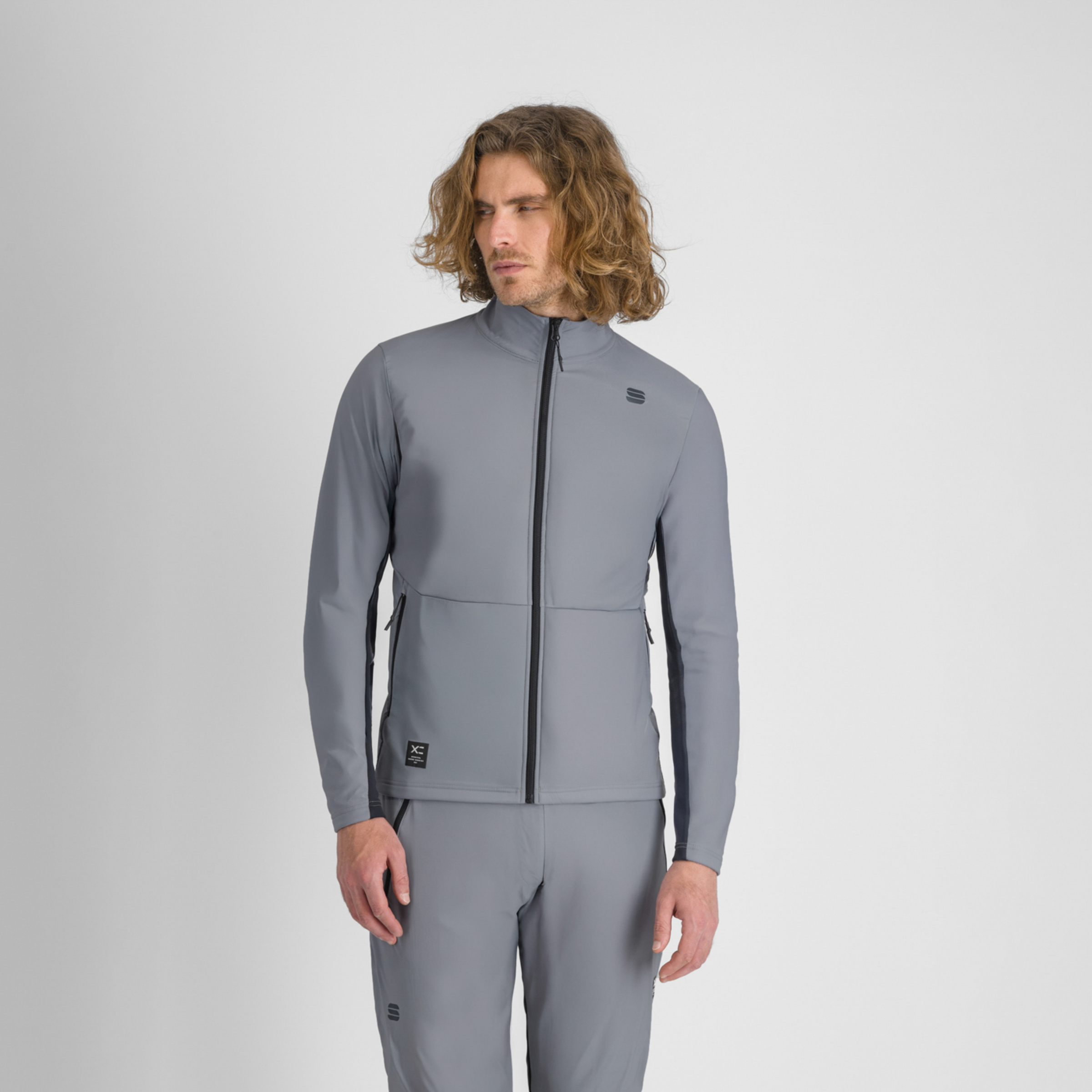 Sportful Offset Herren Softshelljacke grau Größe L Langlauf Skating | Langlauf Klassik | Laufen Wasserabweisend Wasserabweisend