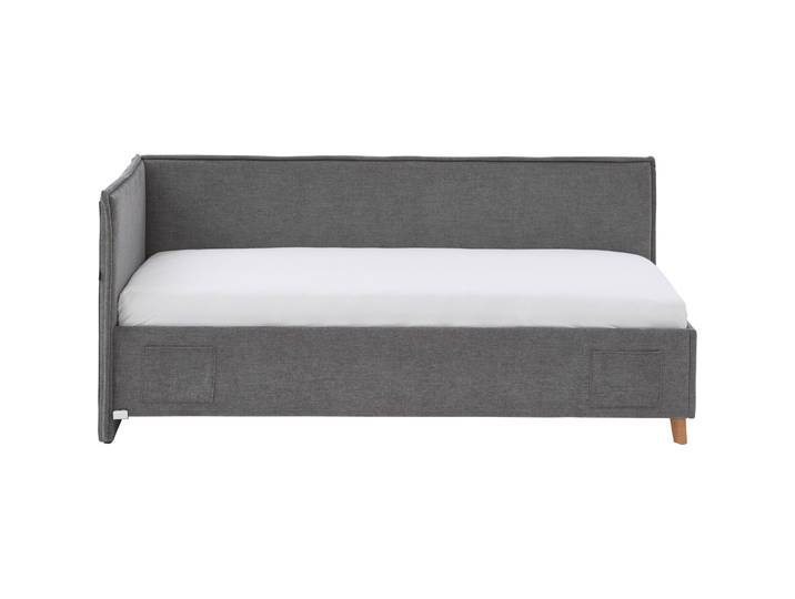 Kinderbett Falia grau Stoff 140 x 200 cm - Kinderbett