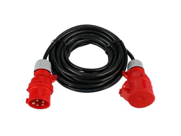 REV CEE verlenging - verlengkabel 10m buiten IP44. 11000W, zwart