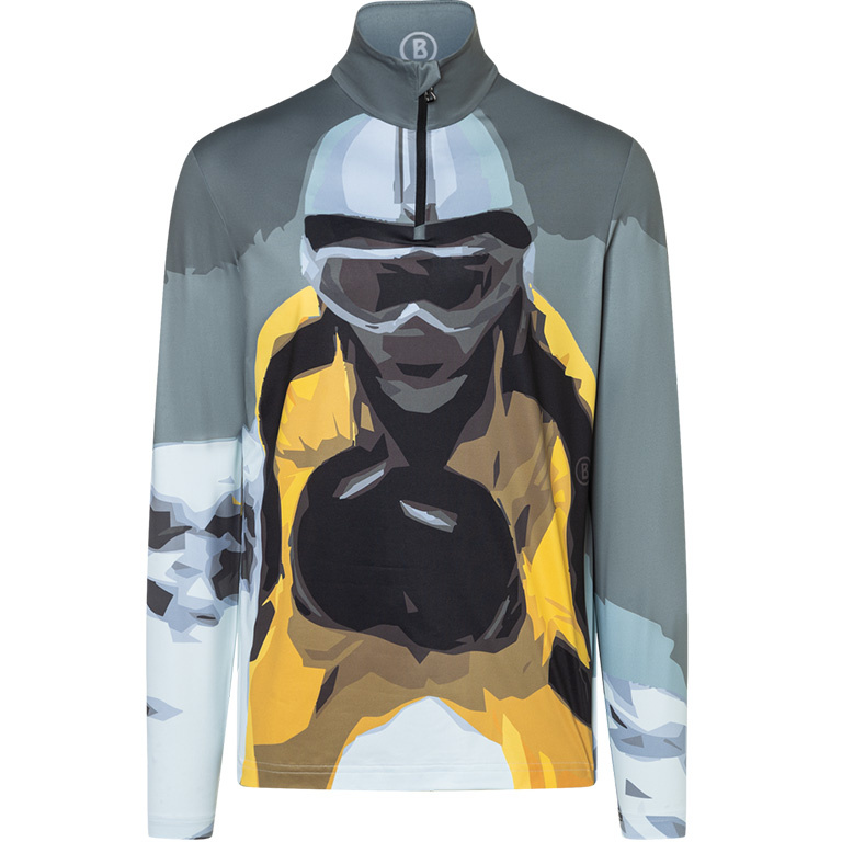 Bogner Herren Skishirt VERTI PRINT yellow - M