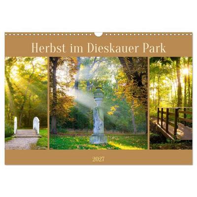 Herbst im Dieskauer Park (Wandkalender 2027 DIN A3 quer), CALVENDO Monatskalender
