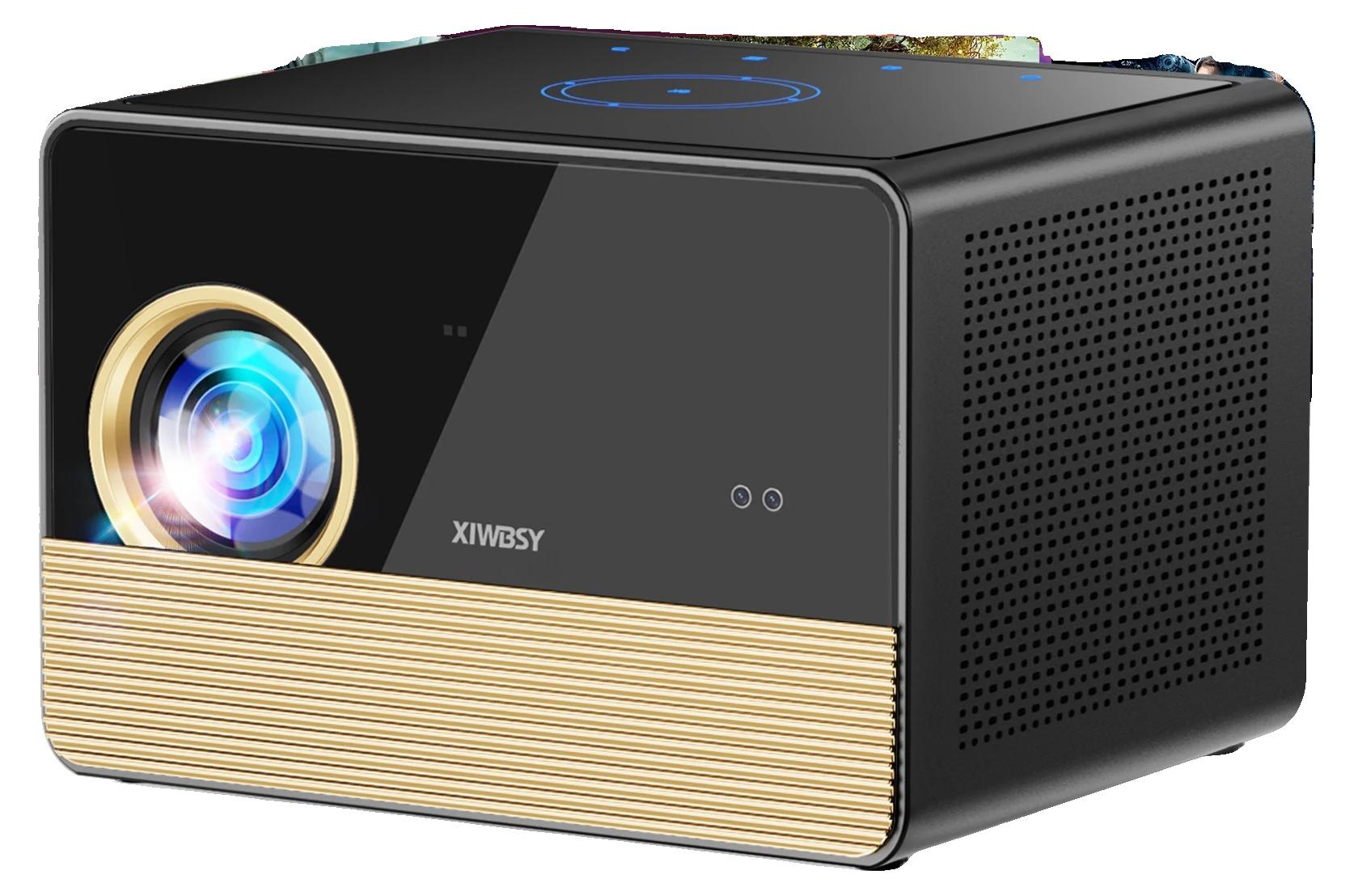 Projektor, 50000 Lumen, Google TV Integration, X06 mit TV Stick, EU-Stecker