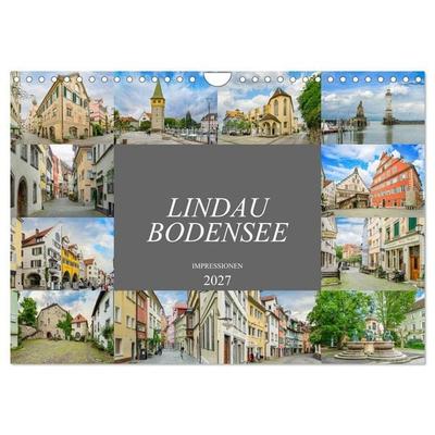 Lindau Bodensee Impressionen (Wandkalender 2027 DIN A4 quer), CALVENDO Monatskalender