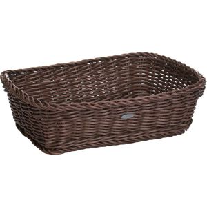 Westmark Brotkorb Saleen, geflochten, aus Kunststoff, 31,5 x 22 x 10 cm, eckig, braun