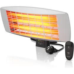 Brandson Heizstrahler, Fernbedienung & Wandhalterung, 1800 W, für Wickeltisch, Sicherheitsgitter, 25° neigbar