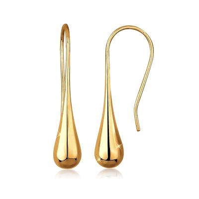 Paar Ohrhänger ELLI "Ohrringe Elli Ohrringe Tropfen Geo Trend 925 Sterling Silber" Gr. 30, gold, Ohrringe, Damen, 30, ohne Stein, Silber 925 (Sterlingsilber)