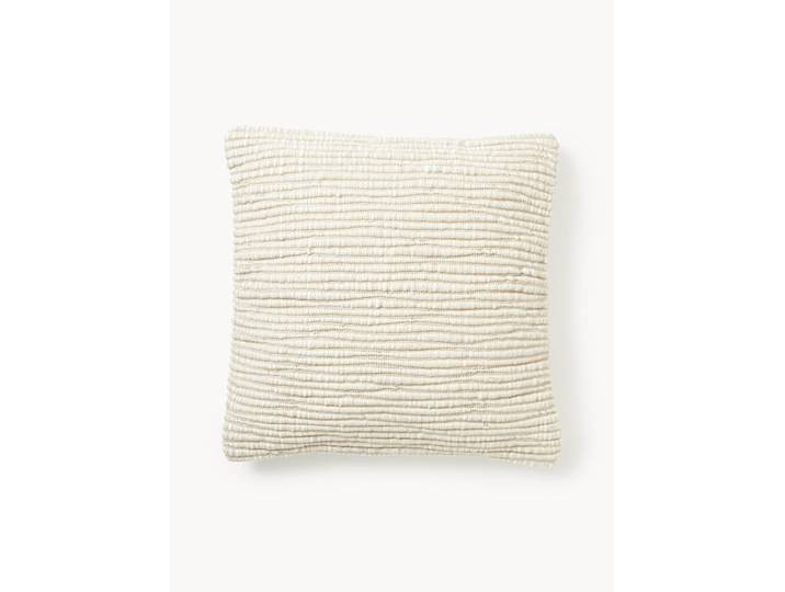 Housse de coussin en laine brodée Jaira