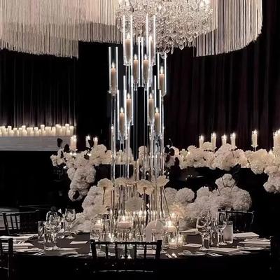 Uplift Essentials 10 Arm Acrylic Candelabra Centerpiece Set 10 Arm Acrylic Candelabra Centerpiece Set