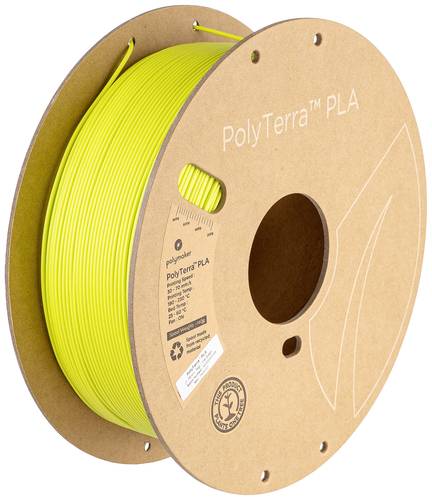 Polymaker PA04027 Regular Filament PLA geringerer Kunststoffgehalt, Matt 1.75mm 1000g Limettengrün PolyTerra 1St.