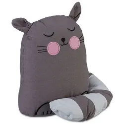 Relaxdays Türstopper Katze Weiß,Grau,Rosa