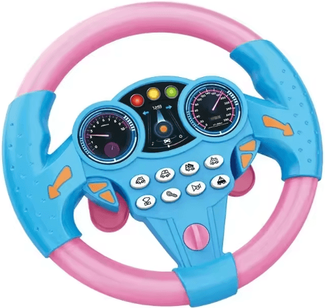 Uplift Curations Interactive Baby Steering Wheel Toy For Stroller & Early Learning Play blue Without Box